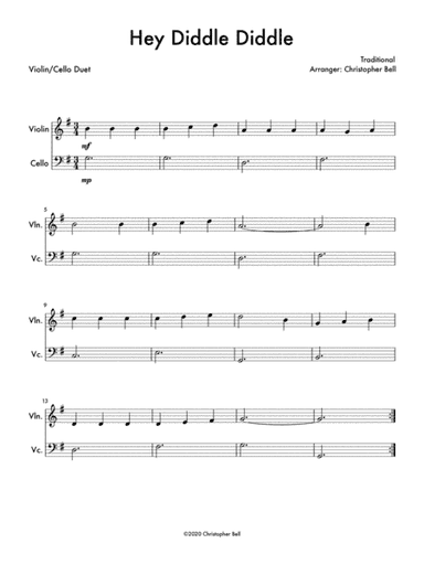 Hey Diddle Diddle (arr. Christopher Bell)