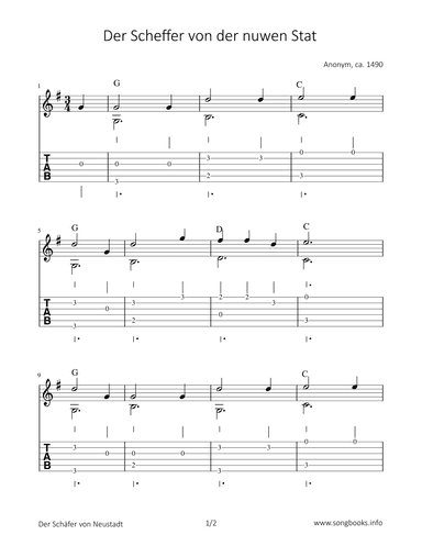 Der Scheffer von der nuwen Stat (arr. Bettina Schipp)