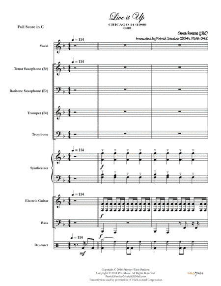 Live It Up (arr. Patrick Sheehan)