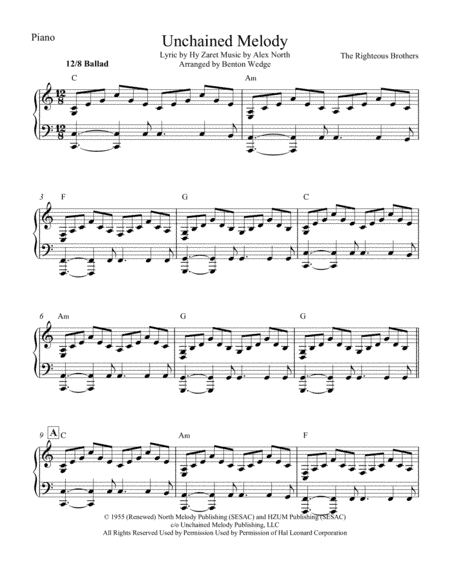 Unchained Melody (arr. Benton Wedge)