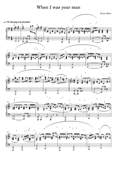 When I Was Your Man (arr. Bruno Mars)