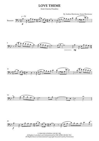 Love Theme (tema D'amore) (arr. Karen Gueiros)