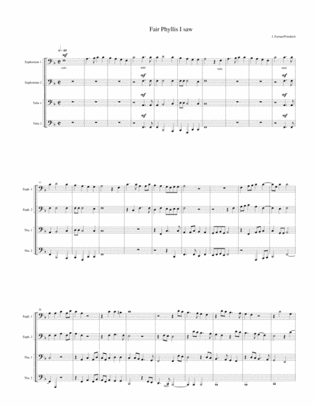 Fair Phyllis I Saw (arr. Kenneth D. Friedrich)