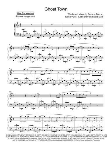 Ghost Town (arr. Lisa Shoemaker)