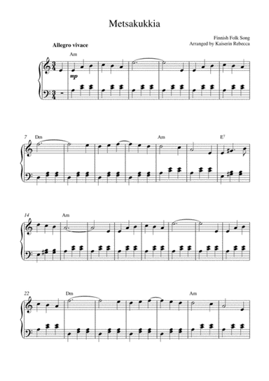 Metsakukkia (Forest Flowers) (arr. Kaiserin Rebecca)