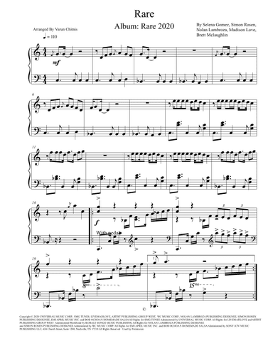 Rare (arr. Varun Chitnis)