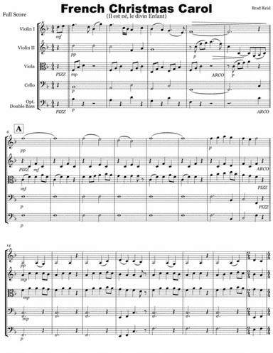 French Christmas Carol (string ensemble) (arr. Brad Reid)