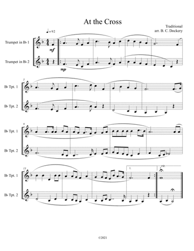 At the Cross (trumpet duet) (arr. B. C. Dockery)