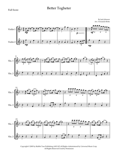 Better Together (arr. Fernando Britto)