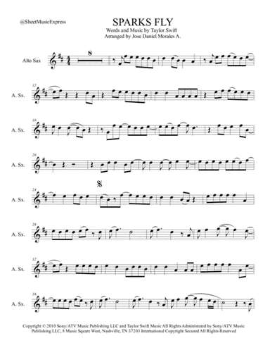 Sparks Fly (arr. Jose Daniel Morales A.)
