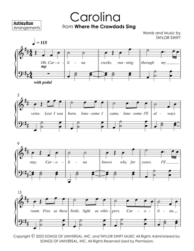 Carolina (arr. Ashley Rae Heffernen)