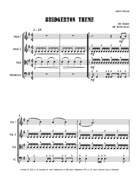 Bridgerton Theme (arr. Alison Gillies)
