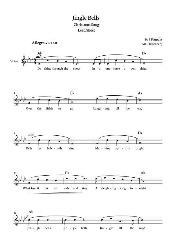 Jingle Bells (arr. Heisenberg)