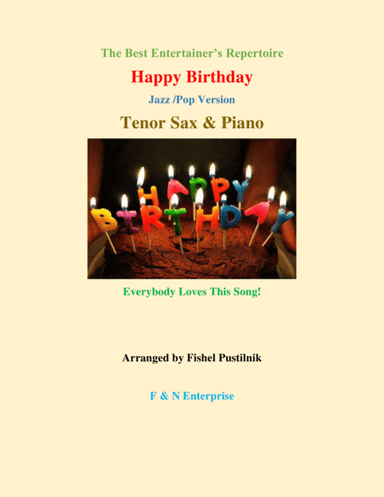 "Happy Birthday"-Piano Background for Tenor Sax and Piano (arr. Fishel Pustilnik)