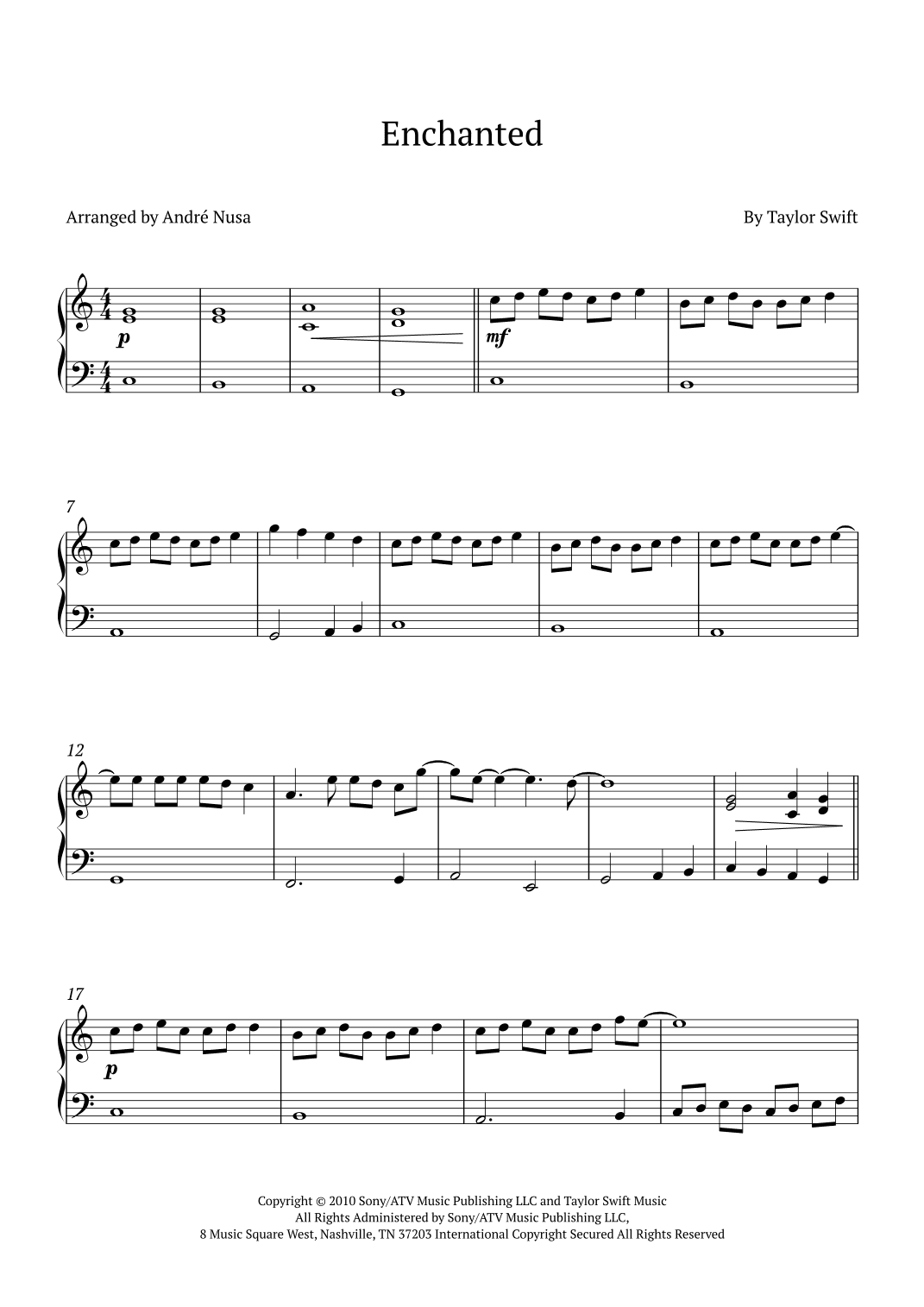 Enchanted (arr. André Nusa)
