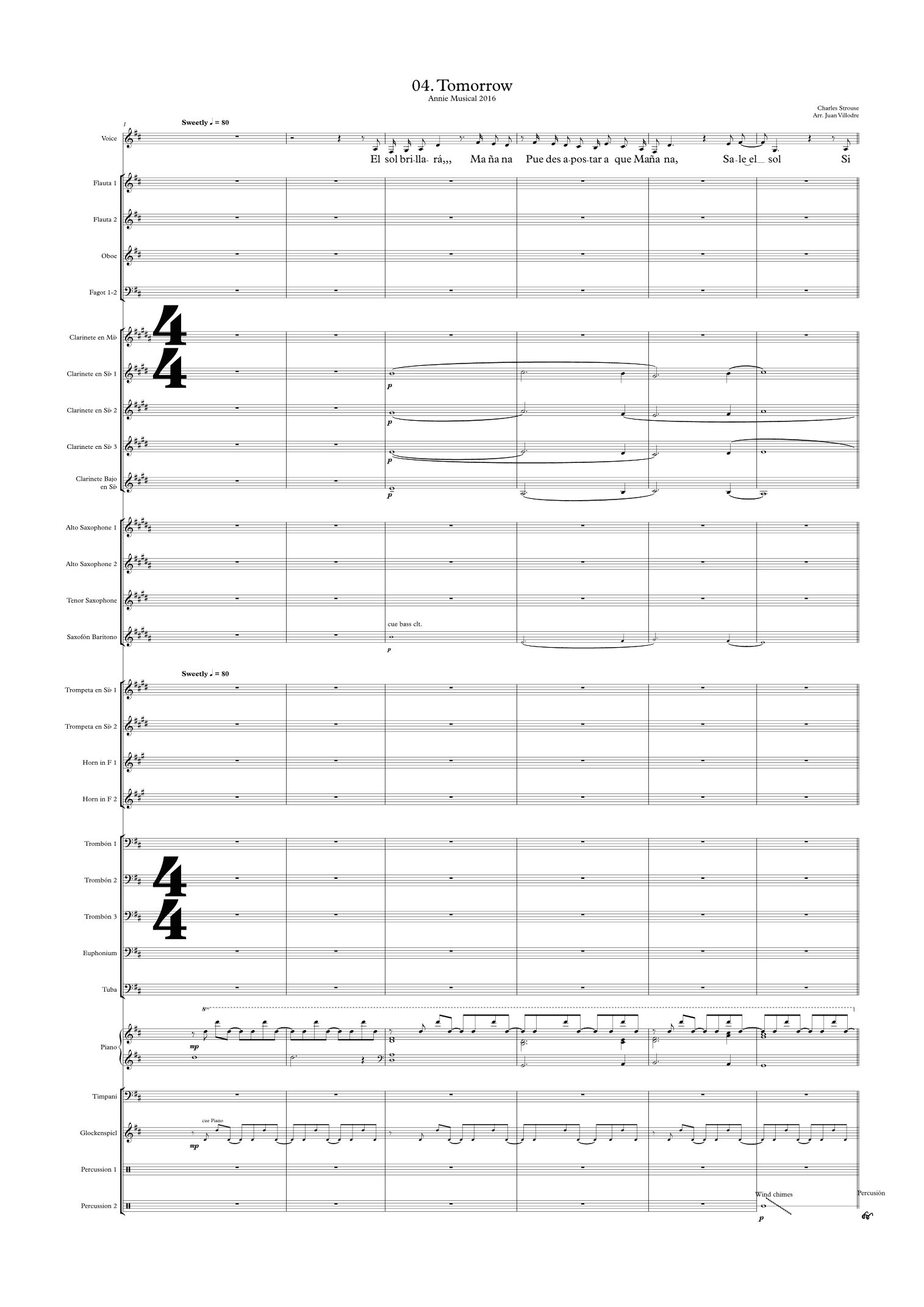 Tomorrow (arr. Juan Villodre)
