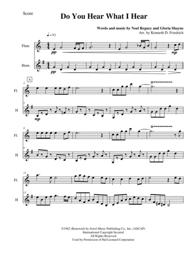 Do You Hear What I Hear (arr. Kenneth D. Friedrich)