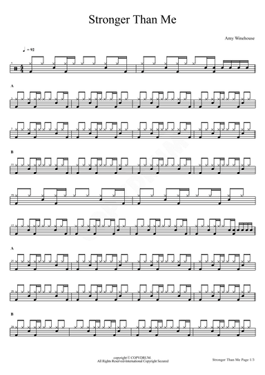 Stronger Than Me (arr. COPYDRUM)