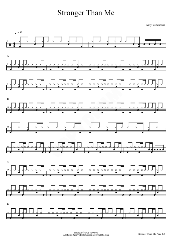 Stronger Than Me (arr. COPYDRUM)