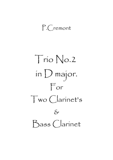 Trio No.2 in D maj. Op.13 (arr. Spence Bundy)