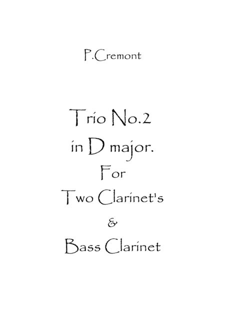 Trio No.2 in D maj. Op.13 (arr. Spence Bundy)
