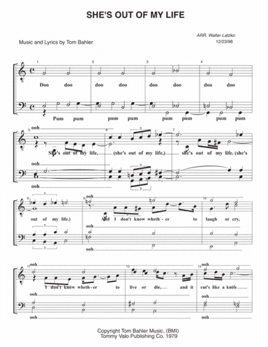 She's Out Of My Life (arr. Walter Latzko)