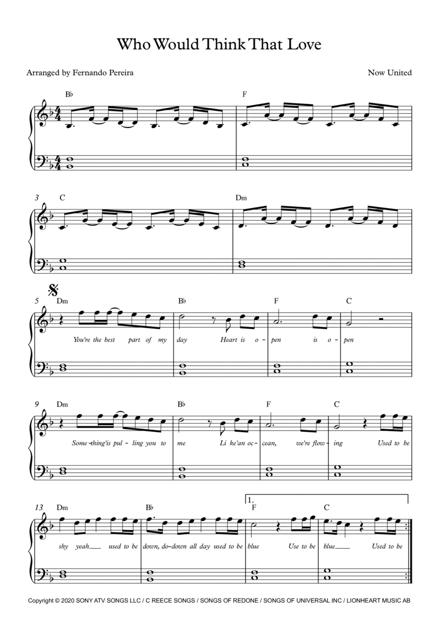 Who Would Think That Love (arr. Fernando Pereira)