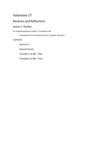 Voluntary 17 - Reveries and Reflections