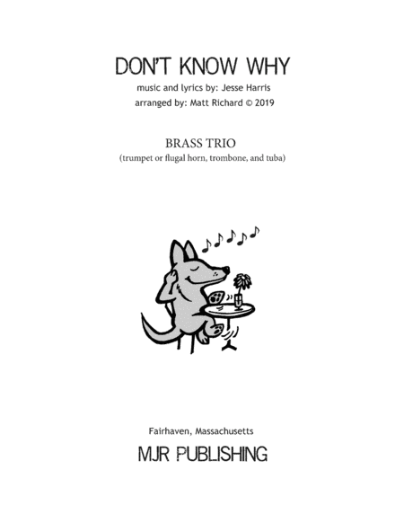 Don't Know Why (arr. Matt Richard)