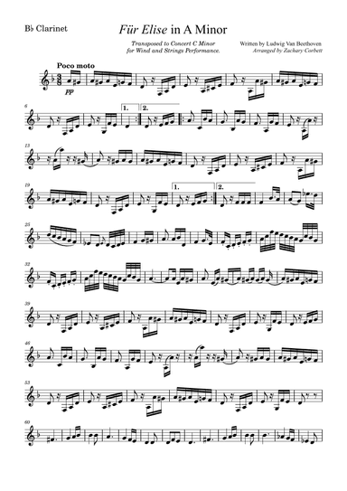 Fur Elise (arr. Zachary Corbett)
