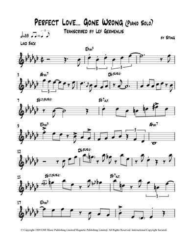 Perfect Love...gone Wrong (arr. Lef Germenlis)