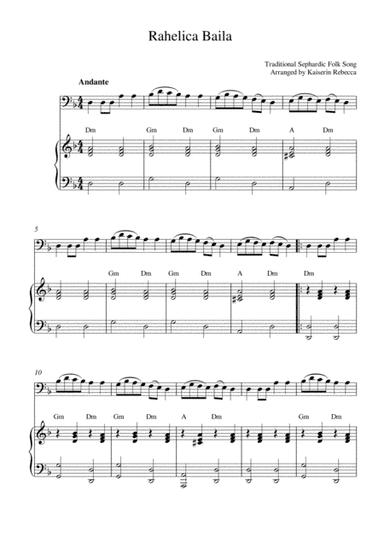 Rahelica Baila (Rachel Dance) (bassoon solo and piano accompaniment) (arr. Kaiserin Rebecca)
