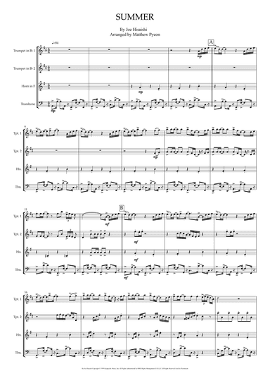 Summer (arr. Matthew pyeon)