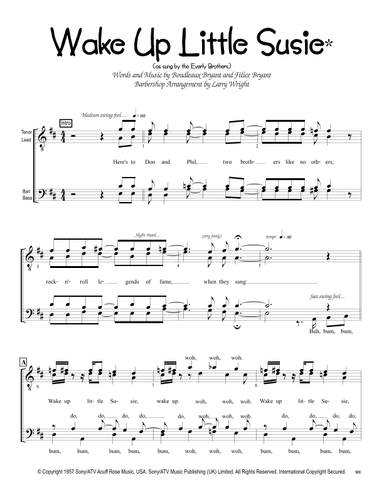 Wake Up Little Susie (arr. Larry Wright)