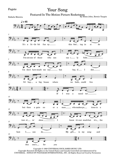 Your Song (arr. Rafaela Moreira)