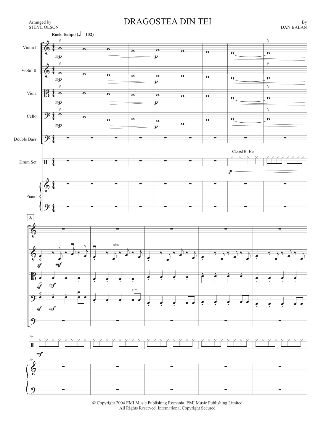 Dragostea Din Tei (arr. Steve Olson)