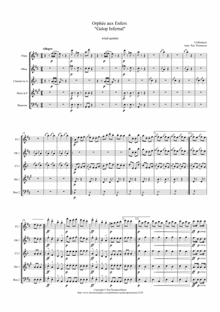 Offenbach: Orphée aux Enfers "Galop Infernal" (Can-Can) - wind quintet (arr. Ray Thompson)