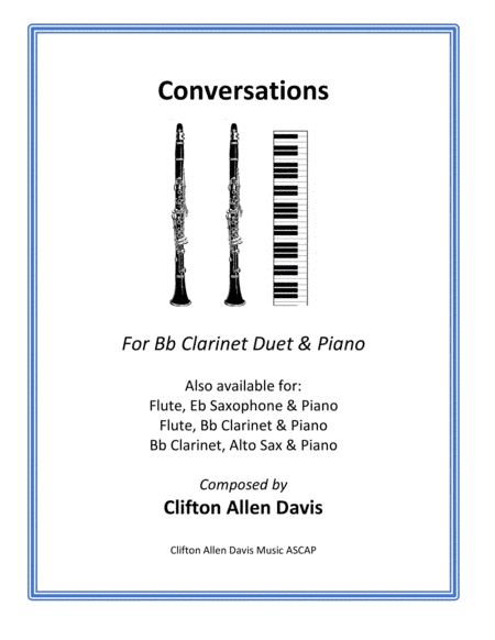 Conversations (for Bb Clarinet Duet & Piano)