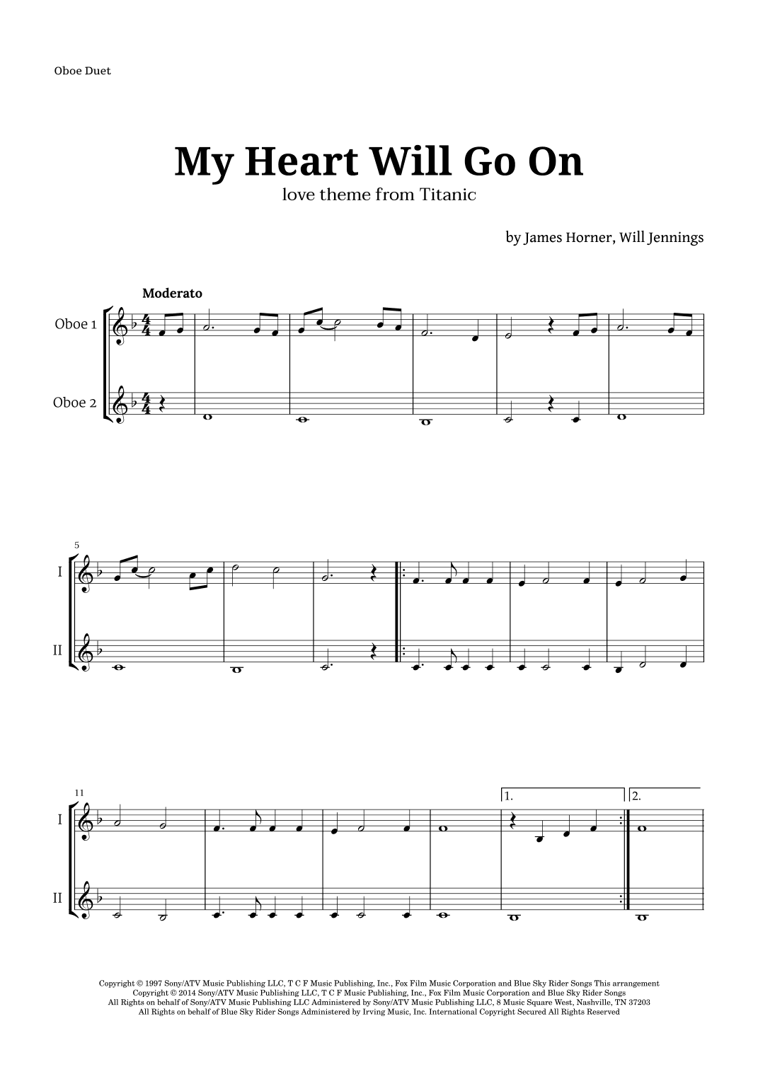 My Heart Will Go On (love Theme From 'titanic') (arr. Langanho)