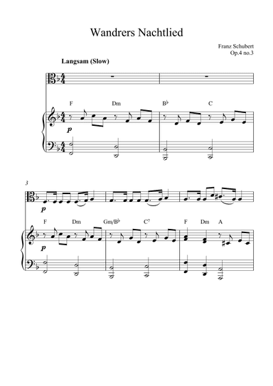 Wandrers Nachtlied (Op.4 no.3) (arr. Kaiserin Rebecca)