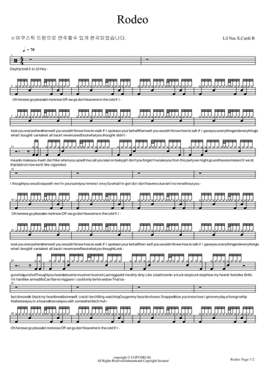 Rodeo Feat. Cardi B (arr. COPYDRUM)