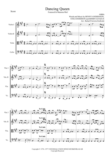 Dancing Queen (arr. Rafael Ferreira Graboski)