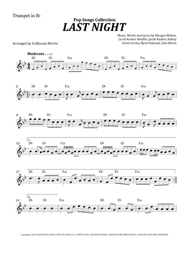Last Night (arr. Guillaume Martin)