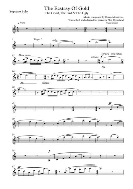The Ecstasy Of Gold (arr. Neil Crossland)