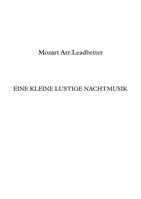 Eine Kleine Lustige Nachtmusik (arr. Martin Leadbetter)