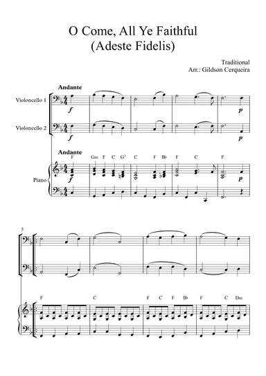 O Come, All Ye Faithful (Adeste Fidelis) (arr. Gildson Cerqueira)