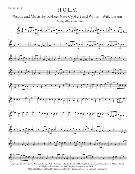H.O.L.Y. (arr. Kevin Busse)