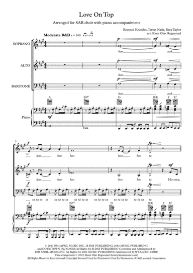 Love On Top (arr. Knut Olav Rygnestad)