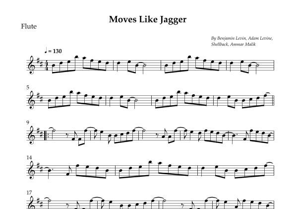 Moves Like Jagger (arr. Wesley S. SIlva)