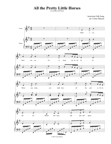 All the Pretty Little Horses (arr. Curtis Hanson)